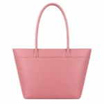 Bagvo Women’s Pink Leather Tote Handbag with Double Handles - Image 2