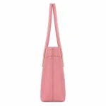 Bagvo Women’s Pink Leather Tote Handbag with Double Handles - Image 3