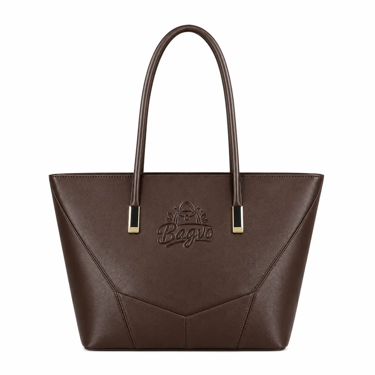 bagvo womens textured leather tote handbag with structured base Bagvo Women’s Textured Leather Tote Handbag with Structured Base - Image 1