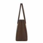 Bagvo Women’s Textured Leather Tote Handbag with Structured Base - Image 3